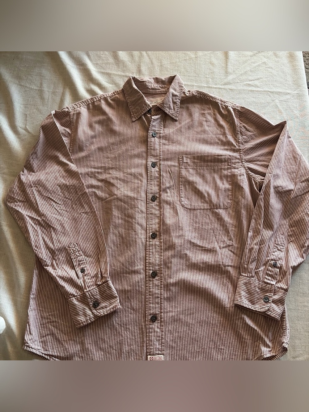 Men's Casual  Striped Long-Sleeve Button-Down Shirt